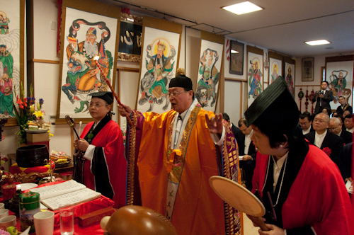 李游坤道長による日本道観一同、長寿、福徳祈願の儀礼